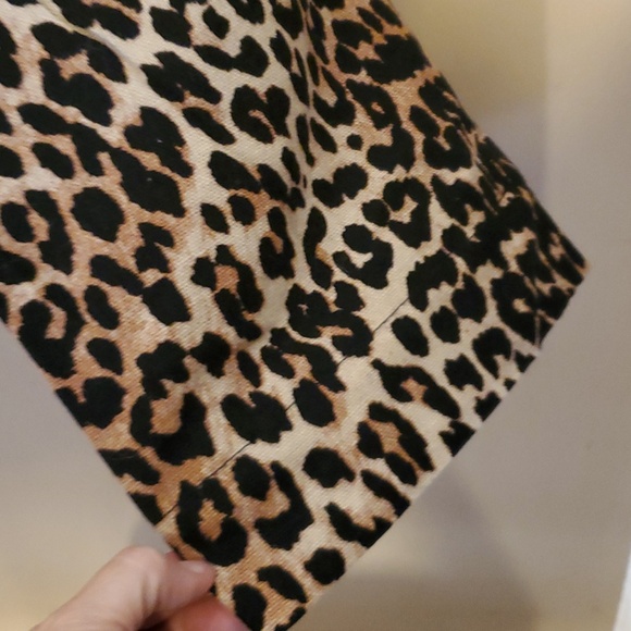 Ganni Leopard Print Linen Cotton Jacket Size 4 NWT'S - Picture 7 of 15